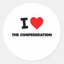 I love The Confederation Round Stickers