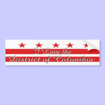 I Love the District of Columbia Bumper Sticker bumper stickers