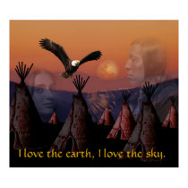 I love the earth, I love the sky Print