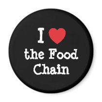 I love the Food Chain heart custom personalized magnets