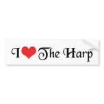 I Love The Harp Bumper Sticker