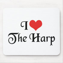 I Love The Harp Mousepad