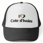 I Love The Ivory Coast Flag hats