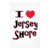 I love the jersey shore red personalized stationery