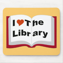 I Love The Library Mouse Mat