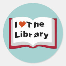 I Love The Library Sticker