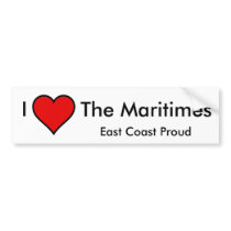 I Love The Maritimes bumper stickers