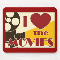 I Love the Movies Mousepad