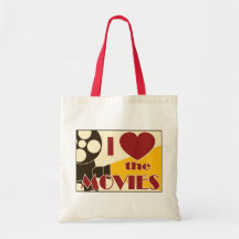 I Love the Movies Tote Bags