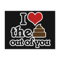 I love the poop out of you post cards
