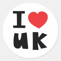 I love the UK Stickers