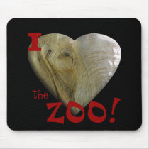 I Love the Zoo: Elephant Heart Mousepads