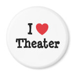 I love Theater heart custom personalized magnets