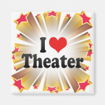 I Love Theater Refrigerator Magnet