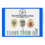 I Love Them All Badge Bunny Card
