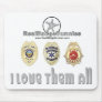 I Love Them All Badge Bunny Mouse Pad