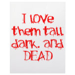 I Love them Tall, Dark, and Dead Letterhead Design