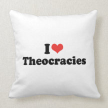 I LOVE THEOCRACIES - .png Throw Pillow