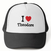 I love Theodore heart custom personalized hats