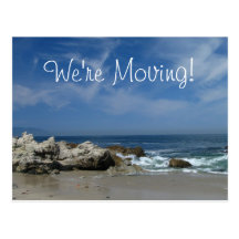 I Love This Beach; Change of Adress Post Card