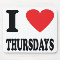 I love thursdays icon mousepads