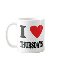I love thursdays icon mugs