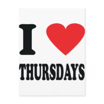 I love thursdays icon postcards