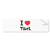 I love Tibet Bumper Stickers