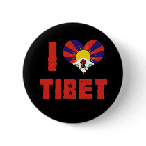 I Love Tibet Button by freetibet I Love Tibet Button