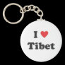 "I love Tibet" Keychain Button