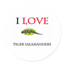 I Love Tiger Salamanders stickers