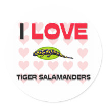I Love Tiger Salamanders stickers