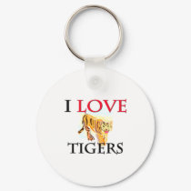 I Love Tigers keychains