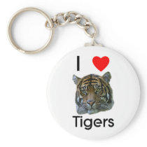 I love tigers Keychain