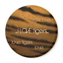 I LOVE tigers magnets