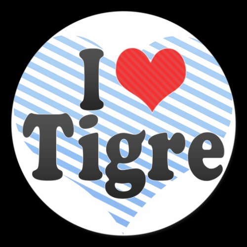 I Love Tigre Stickers