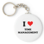 I Love Time Management Keychain