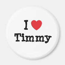I love Timmy heart custom personalized Refrigerator Magnet