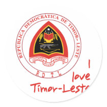 i love Timor-Leste 2.png Round Sticker