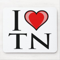 I Love TN - Tennessee Mousepads