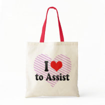 I Love to Assist Canvas Bags