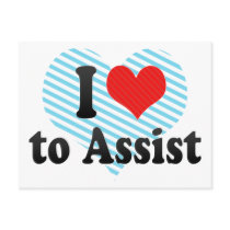 I Love to Assist Post Card