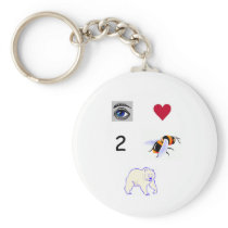 I Love to be Bare Key Chain