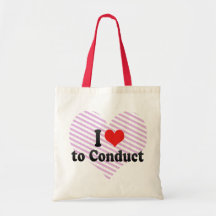 I Love to Conduct Tote Bags