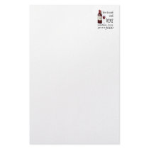 I Love To Cook With Wine - Even In Food Customized Stationery