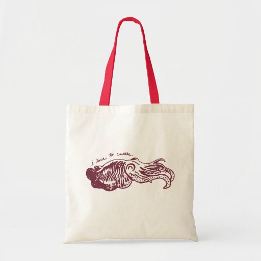 I Love to Cuttle tote bag
