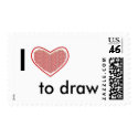 I love to draw postage