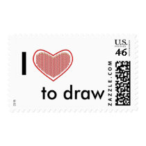 I love to draw postage