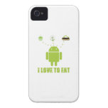 I Love To Eat (Android Bug Droid Cupcake Eclair) iPhone 4 Case