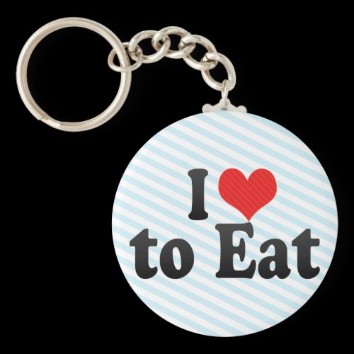 I Love to Eat Key Chain
